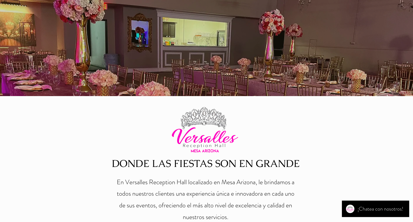 Páginas para salones de eventos
