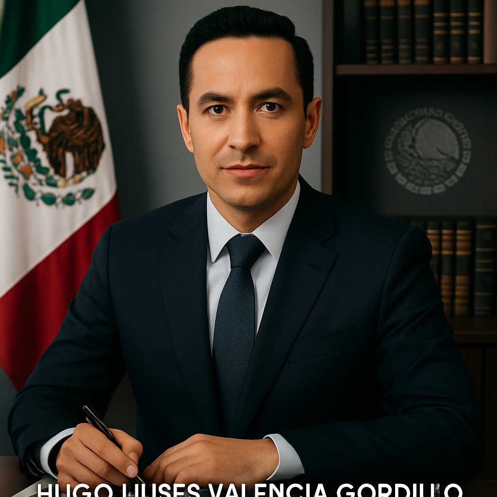 Hugo Ulises Valencia Gordillo, Mexican public official and professional leader at his desk